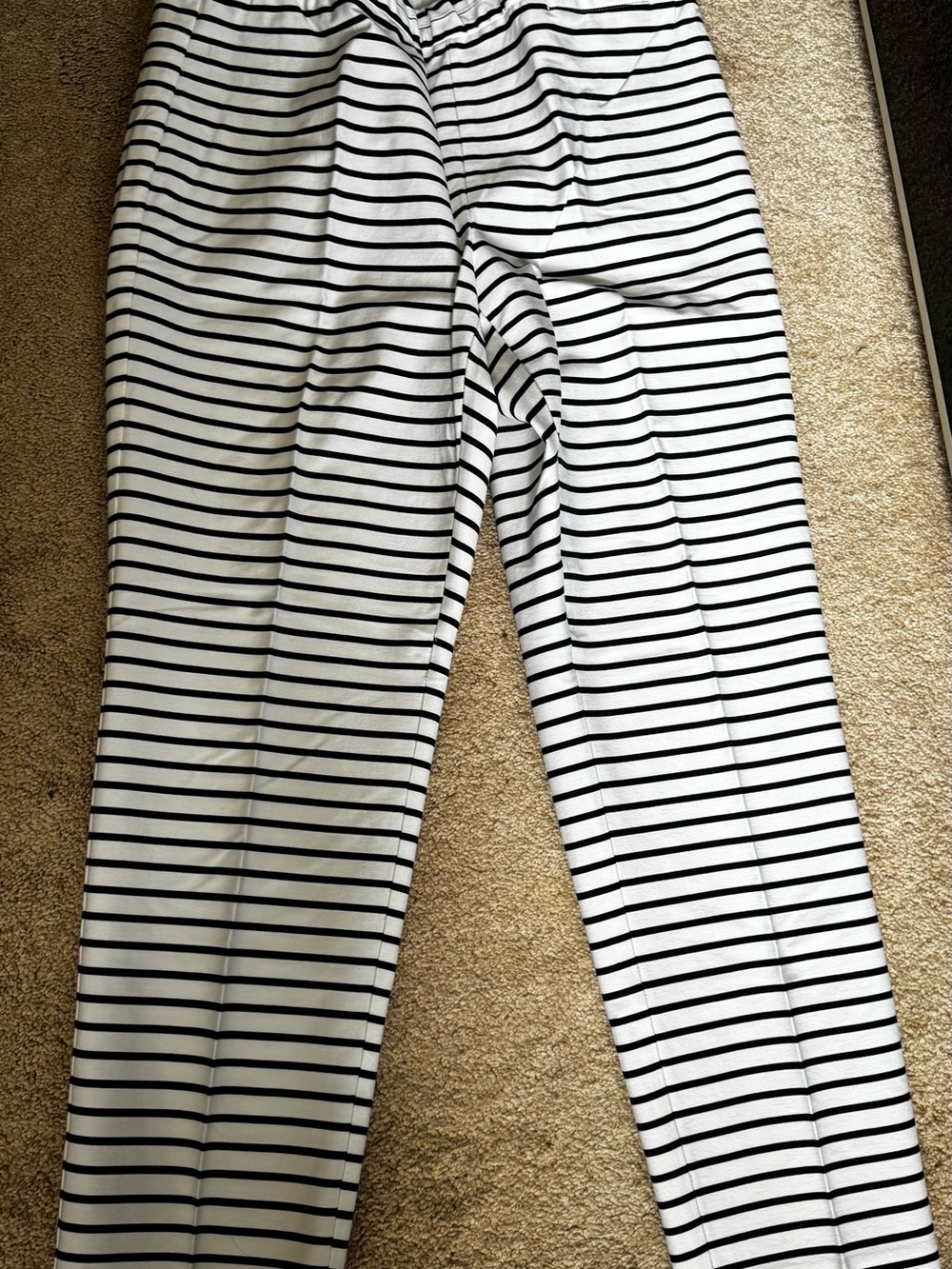 J. Jill White and Black Striped Pants